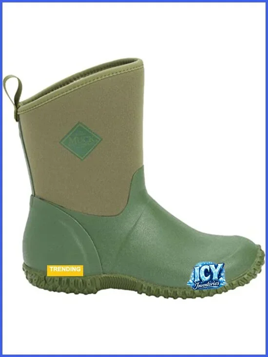 Removable Insole Fleece Lined Neoprene Mid-Calf Snow Boots