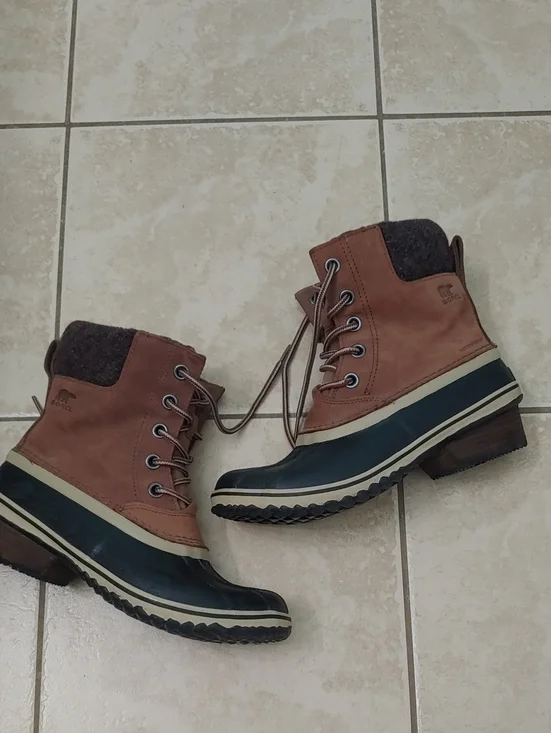 Sorel Waterproof Duck Boots Women's Slimpack II Lace Up Hiking Shoes Size 9.5