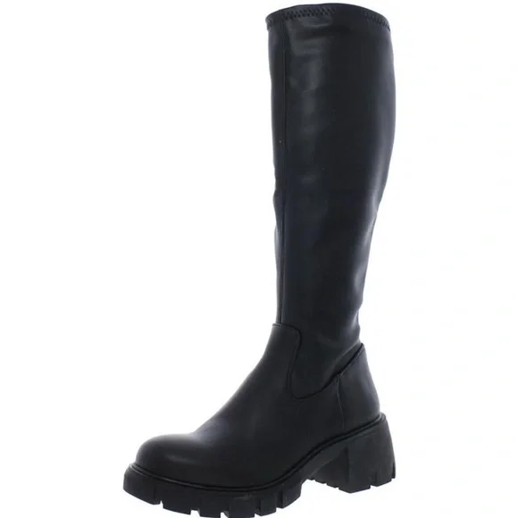 Steve Madden Aberdeen Knee High Boots 6.5 | Chunky Lug Sole Combat Boots