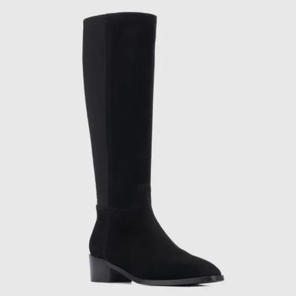 Aquatalia Women's Nicolette Weatherproof Suede Tall Boots black size 6.5