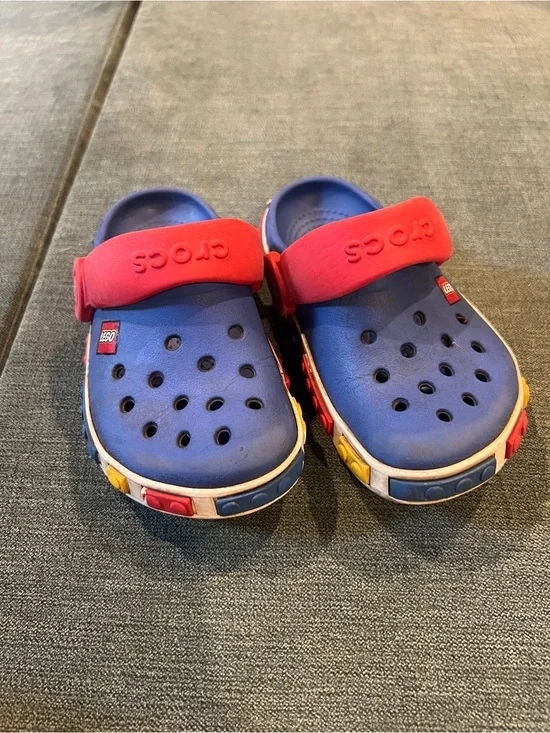 CROCS Kids Blue and Red LEGO-Themed Water Shoes