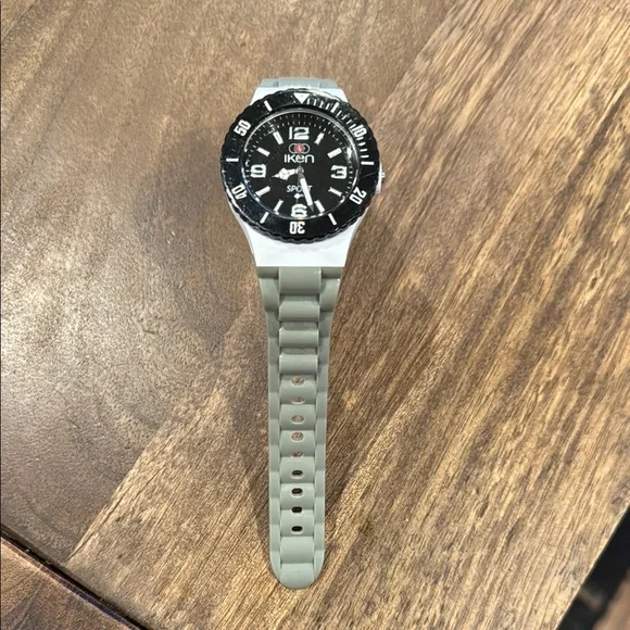 Iken Black and Silver Swatch Watch