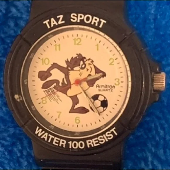Source Unknown Black Taz Sport Watch SOCCER