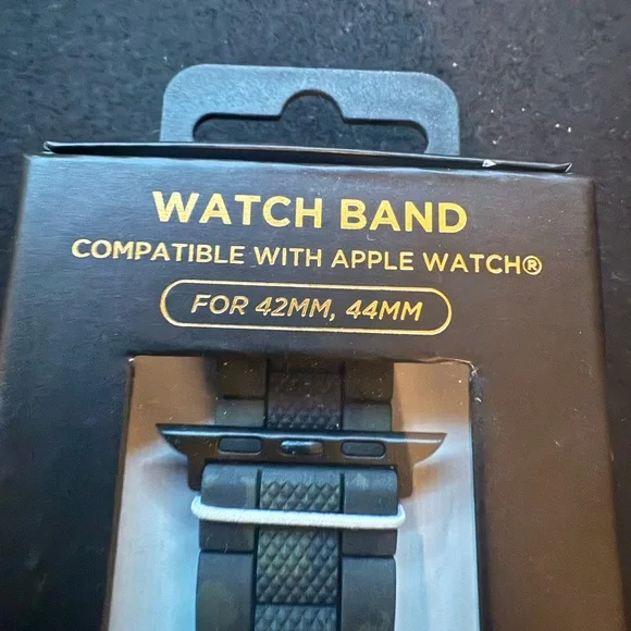 Black Watch Band Compatible with Apple Watch