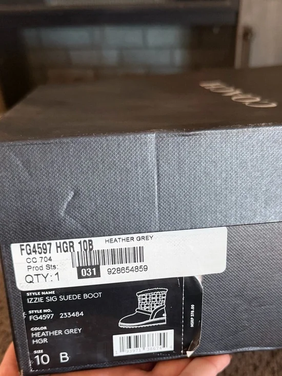 Coach Heather Grey Shoe Box with Coach Logo