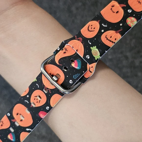Halloween Pumpkin Pattern Watch Band