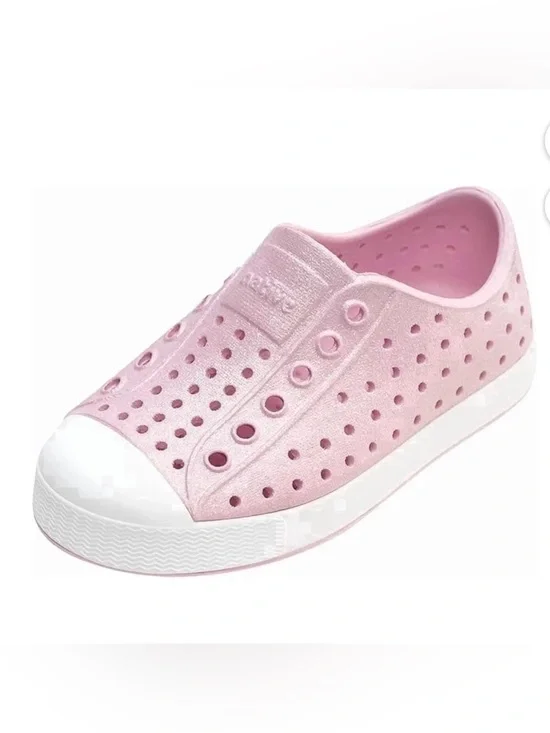 Native Shoes Kids Sparkle Pink Slip-On Water Shoe