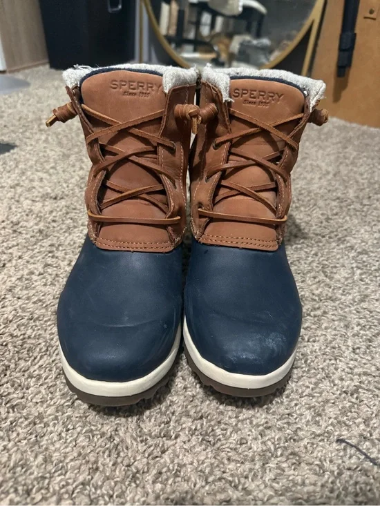 Sperry Navy & Brown Waterproof Winter Boots