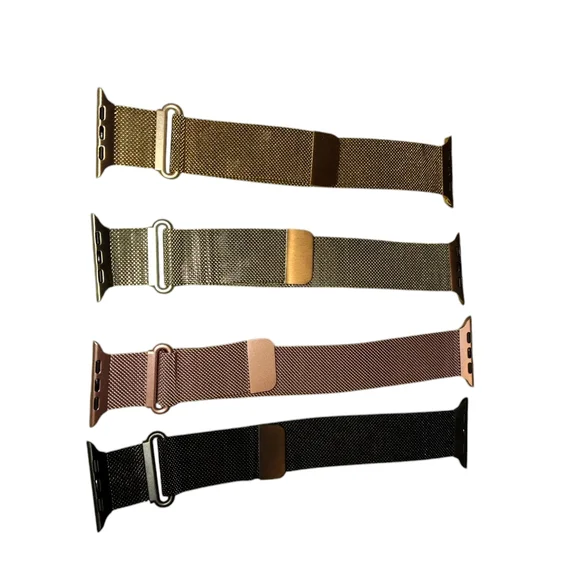 Stylish Wearable Bands Set - Gold, Brown, Black