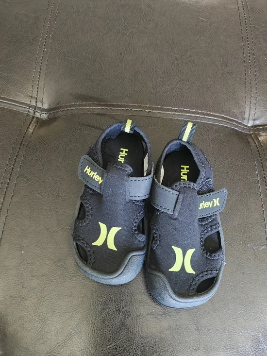 Hurley Kona Toddler - Black and Lime Water Sandals