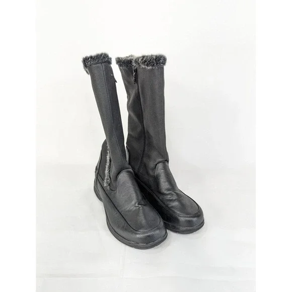 Totes Women's Alicia Black Snow Boot  Waterproof Zipper US 10M‎