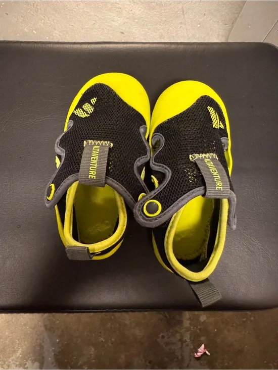 adidas toddler Yellow and Black Slip-On Water Shoes