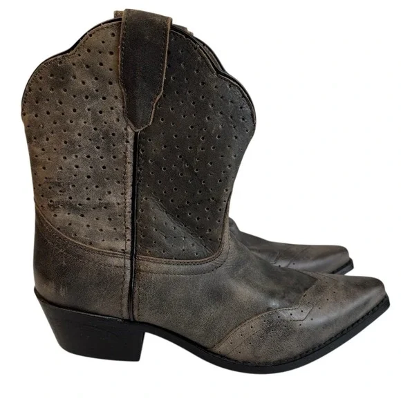 Smoky‎ Mountain Cowgirl Boots Womens  Size 7 Fern Grey Leather Country Core SU