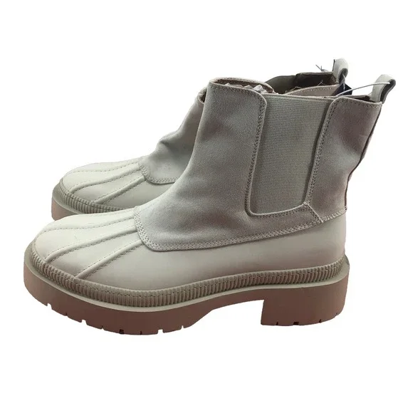 NEW Ella Off White Water Repellent Chelsea Duck Boot Universal Thread Womens 11M