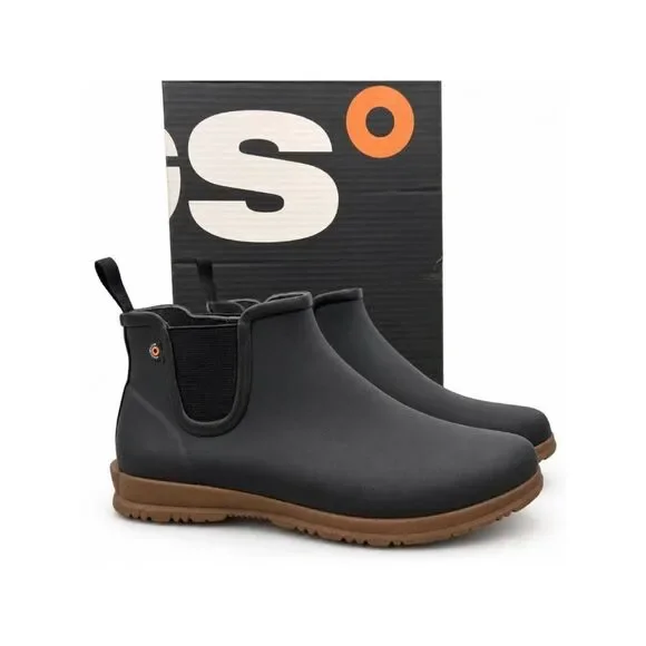 BOGS Sweet Pea Chelsea Rain Boots Women’s 10 Wide Black Waterproof Ankle Boots