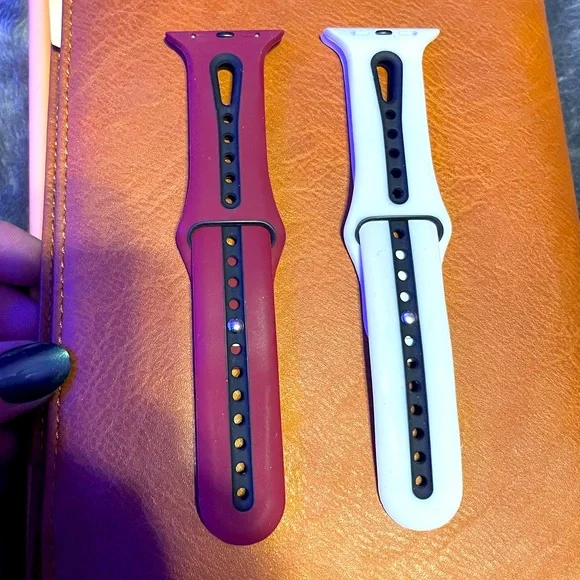 Sporty Apple iWatch Bands, two-toned 40mm-44mm.