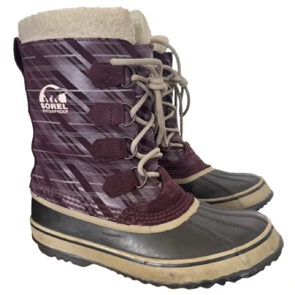 Sorel 1964 PAC Waterproof Mulberry Outdoor Snow Winter Boots with Warm Lining
