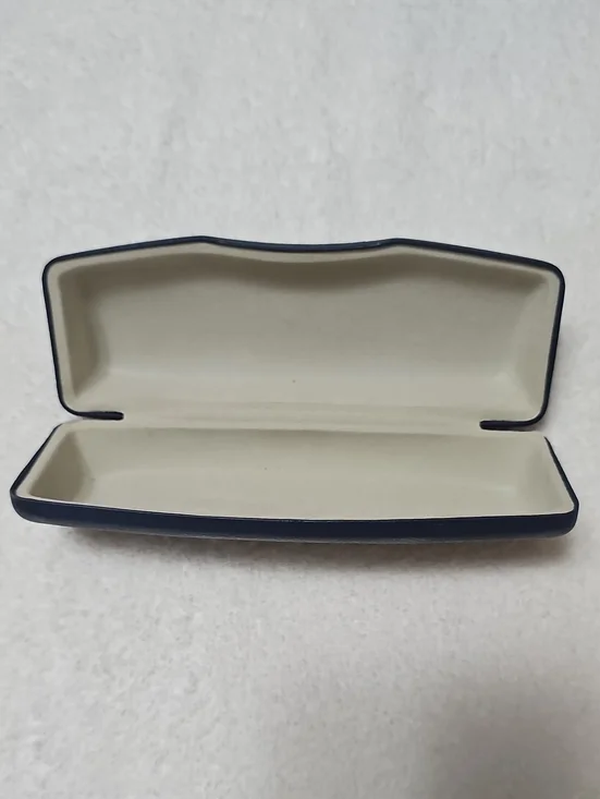 Cole Haan Navy and Cream Eyeglass Case