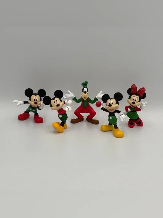 RARE Disney Mickey & Friends Christmas Toy Lot- Minnie & Mickey Mouse + Goofy
