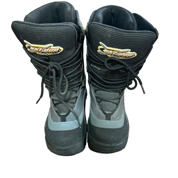 Ski-Doo Hybrid Womens Snowmobile Boots Charcoal Gray Black Size 7 snow boots
