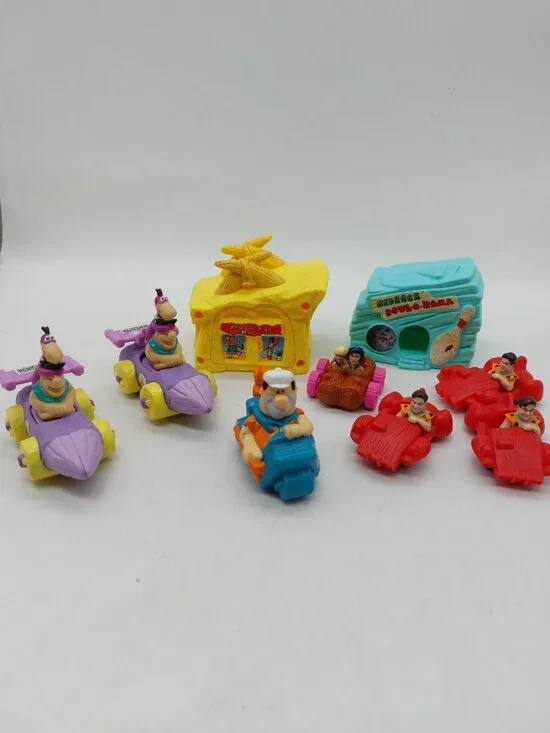 McDonald’s Flintstones Movie & Burger King Toys Set Of 9 READ Some Duplicates