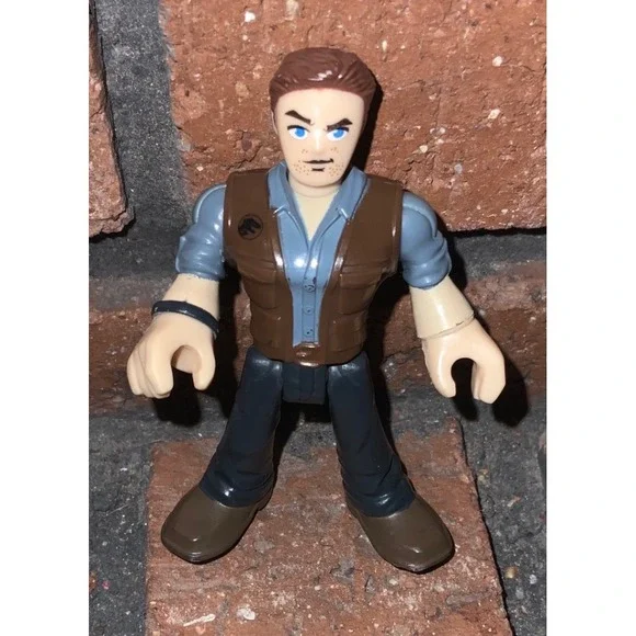 Fisher-Price Imaginext Jurassic World Owen Grady Action Figure Brown Vest Chris