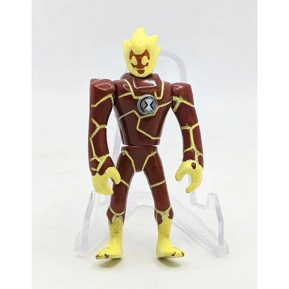 2008 Bandai Ben 10 Creation Chamber Heatblast Action Figure 2.75 inch