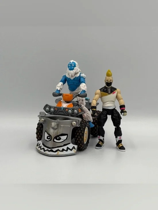 RARE Fortnite Epic Games Toy Lot- Trog & Drift + Quadcrasher Deluxe ATV Car