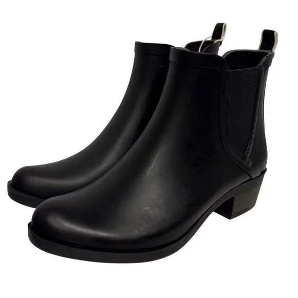 Lucky Brand Bsael H20 Women's Rain Boot Black Ankle Waterproof Size 6 6M NEW