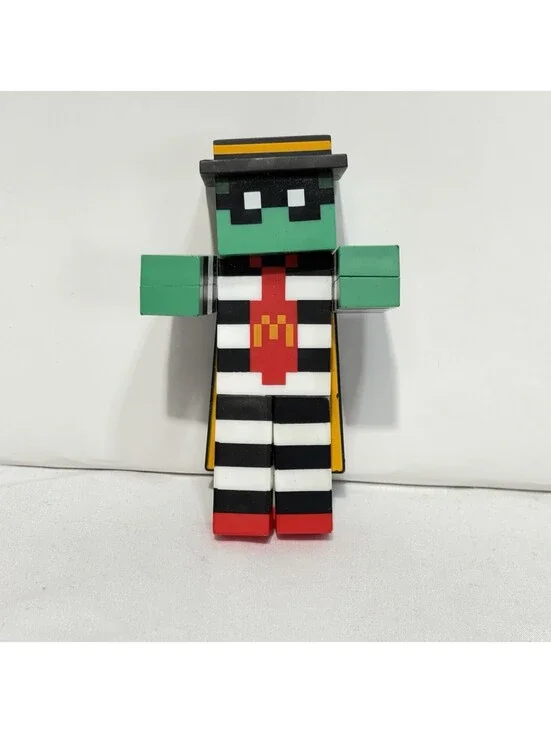 McDonalds Minecraft Zombie Hamburglar adult meal toy Green, Black & White Stripe