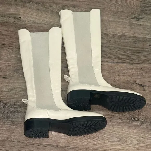 Aeyde Blanca 40mm Round Toe Leather Knee High Boots