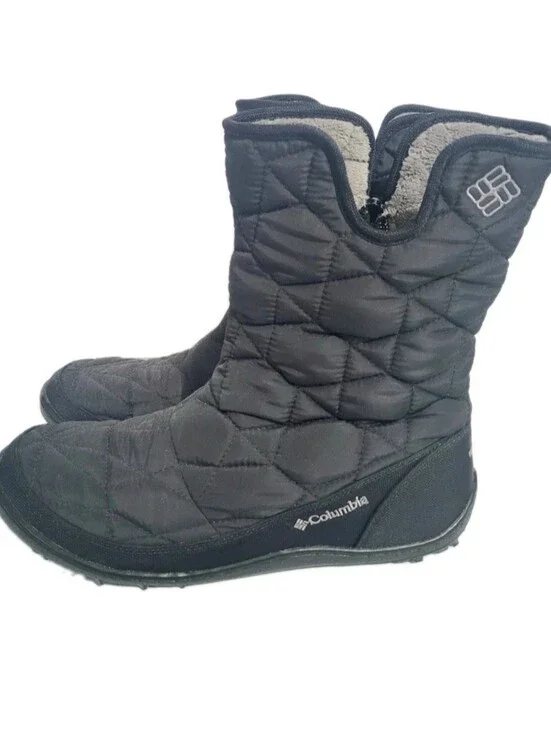 Columbia Omni-Heat Waterproof Winter Snow Boots Women's US 9 Black 200g Insulate