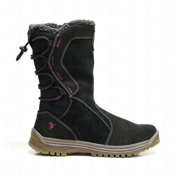 Santana Canada Mayer 2 Womens US Sz 11 / EU 42 Black Leather Winter Snow Boots