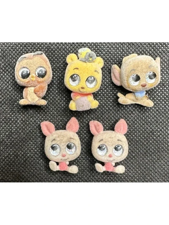 Disney Doorables Flocked Velvet Lot of 5 Pooh Piglet Dumbo Owl Rare