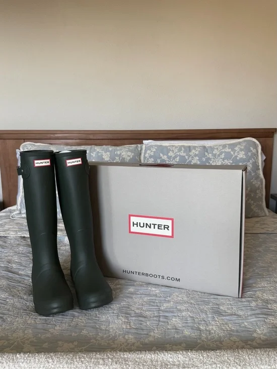 Women's Hunter Boots - Original Tall Rain Boots in Dark Green