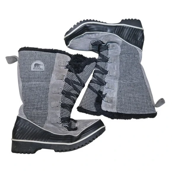 SOREL Joan Of Arctic‎ Waterproof Snow Boots LL2517-052 Faux Fur Suede Women's 8