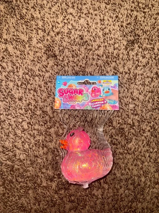 Pink Sugar Swaps Duck Squishy