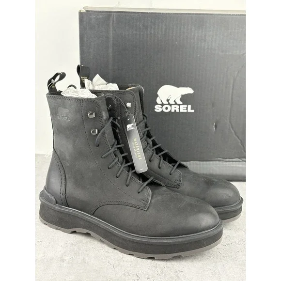 Sorel Hi-Line Lace Waterproof Boots Women's Size 10 Black Waterproof New