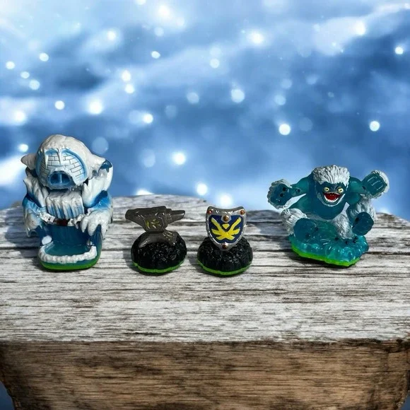 SKYLANDERS SPYROS ADVENTURE Empire of Ice Anvil Rain Slam Bam Shield Figures
