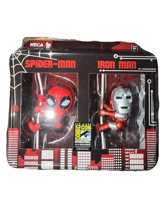 NECA SCALERS AMAZING SPIDERMAN IRON MAN SDCC EXCLUSIVE 2 PACK New In Package