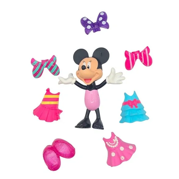 Disney Minnie Mouse Snap n Style Mattel 2011 Figure Outfits Accessories Set