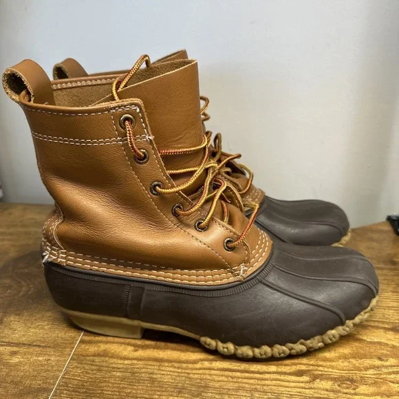 Vintage LL Bean Women's Unlined Maine Hunting Shoe Duck Boots‎ USA Made Size 9