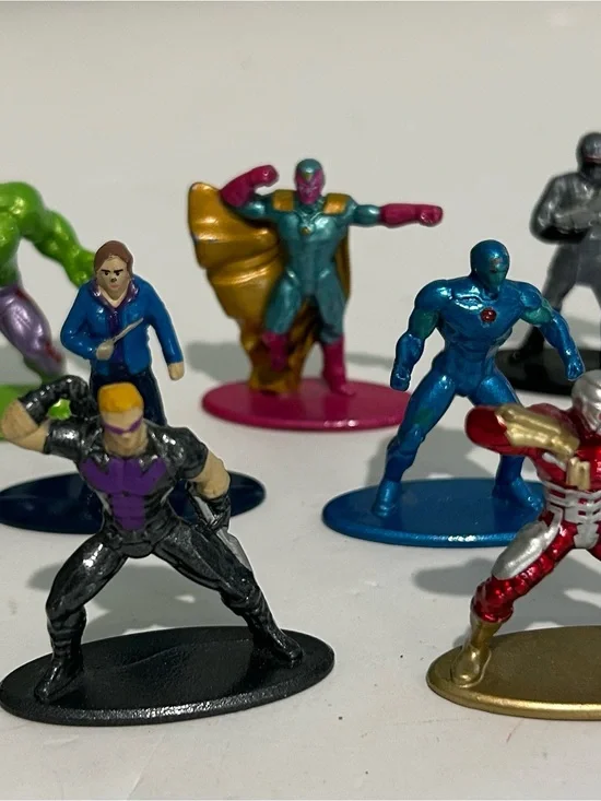 Jada Marvel /DC Comics Nano Metalfigs Mini-Figures Lot of 9 Hulk  Figurines