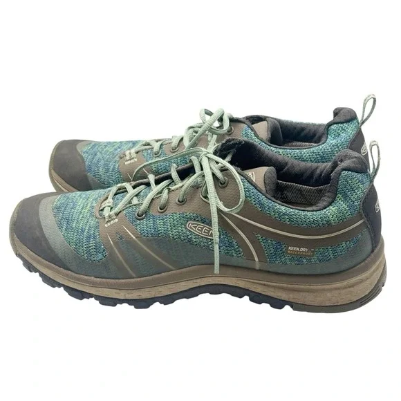KEEN Hiking Shoes Women's 8.5 Blue Green Terradora Waterproof Trail Walking
