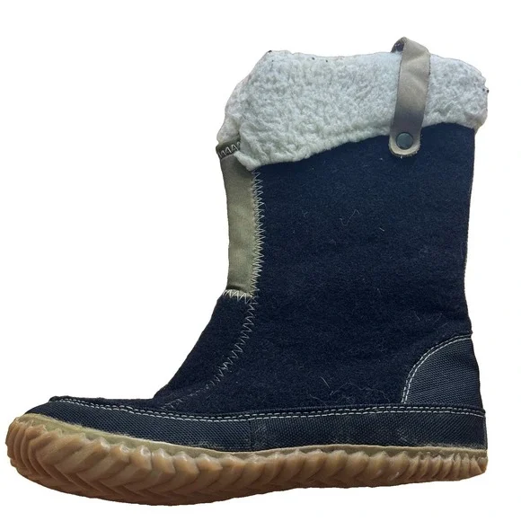 Sorel Cozy Bou Peppercorn Women 7 Recycled Felt & Faux Shearling