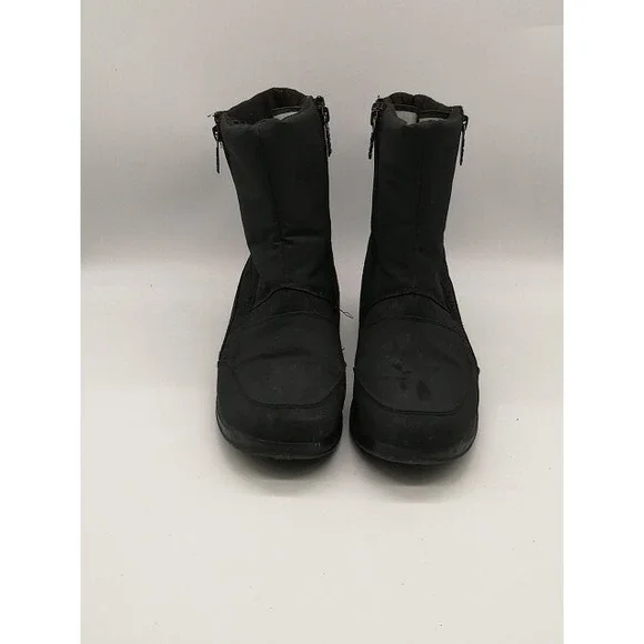 Totes Boots Womens Katelyn Black 10 All Weather Shoes Waterproof Mid Calf Zip