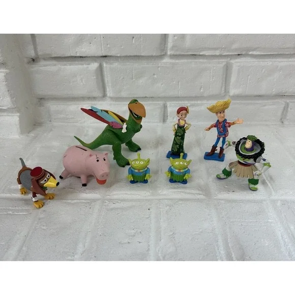Disney Toy Story Hawaiian Vacation Jessie Woody Buzz Figure Set Lot Of 8 Read