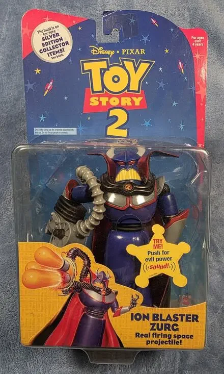 Vintage Mattel Pixar Toy Story 2 Ion Blaster Zurg Action Figure Sealed NEW HTF