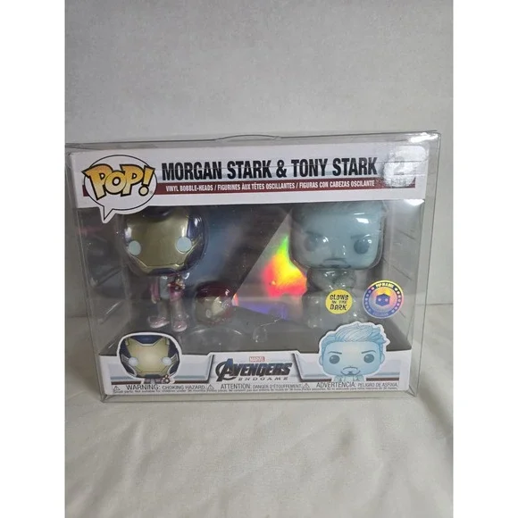 Funko Pop! Avengers End Game Morgan & Tony Stark Glow 2‎ Pack Special Edition
