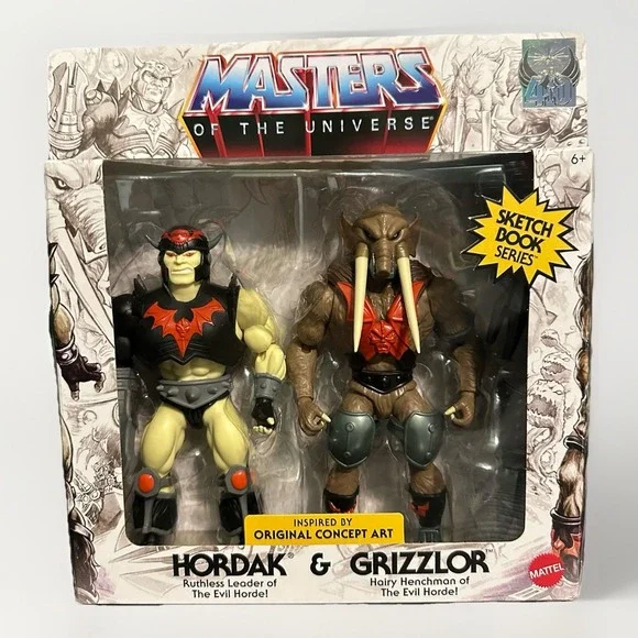 New‎ Masters of the Universe Origins Sketchbook Series Hordak & Grizzlor Figures